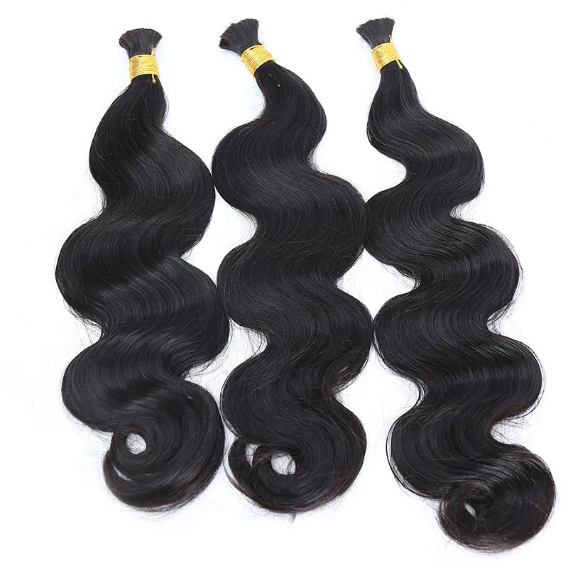 Double Drawn Burmese Body Wave Human Braiding Hair