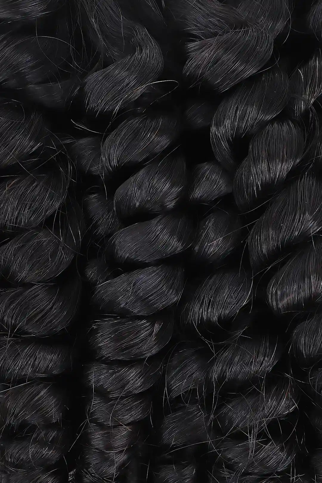 Twist Curly Bulk Human Hair for Braiding Natural Black BU26