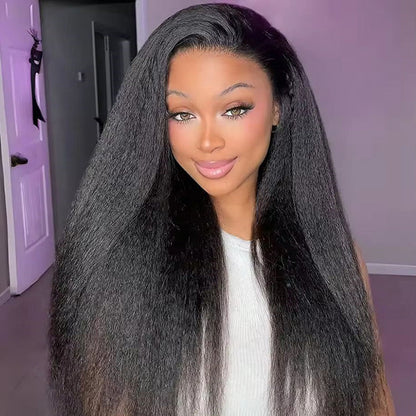 3 In 1 Half Wig | Easy Wear Kinky Straight Wear Go Half Wig Comfortable Fit No Glue Needed