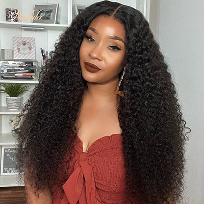 OQ HAIR Afro Curly Wear Go Glueless Wig Pre-cut 7x5 HD Lace With Bleached Knots