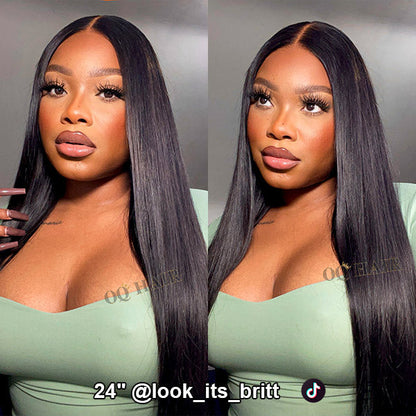 OQ HAIR Silky Straight Easy Wear Go Glueless Wigs Pre Cut 7x5 HD Lace Closure Wigs Beginner Friendly