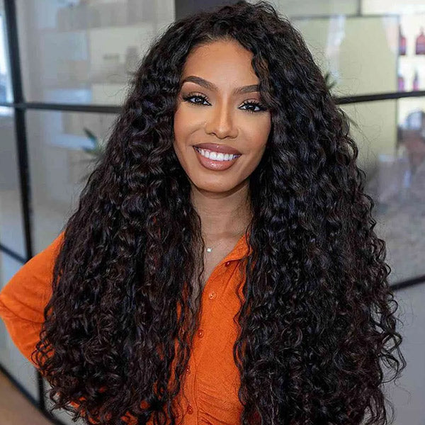 OQ HAIR Burmese Curly Glueless Wig Bleached Knots Pre-cut 7x5 9x6 HD Lace Wear Go Wigs With Elastic Drawstring