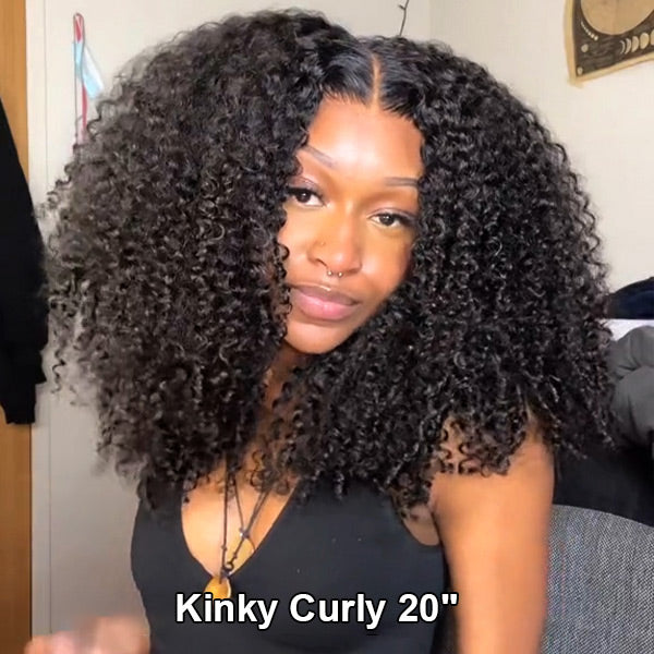 OQHAIR 100% Glueless Wear Go Wig Pre-cut Lace Undetectable 7x5 HD Lace Wigs Preplucked with Natural Hairline Bleached Knots Human Hair Wigs