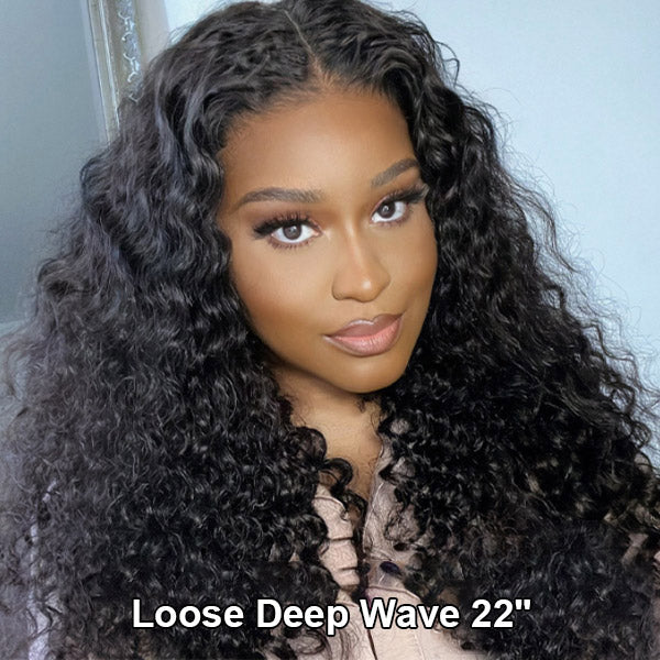 OQHAIR 100% Glueless Wear Go Wig Pre-cut Lace Undetectable 7x5 HD Lace Wigs Preplucked with Natural Hairline Bleached Knots Human Hair Wigs