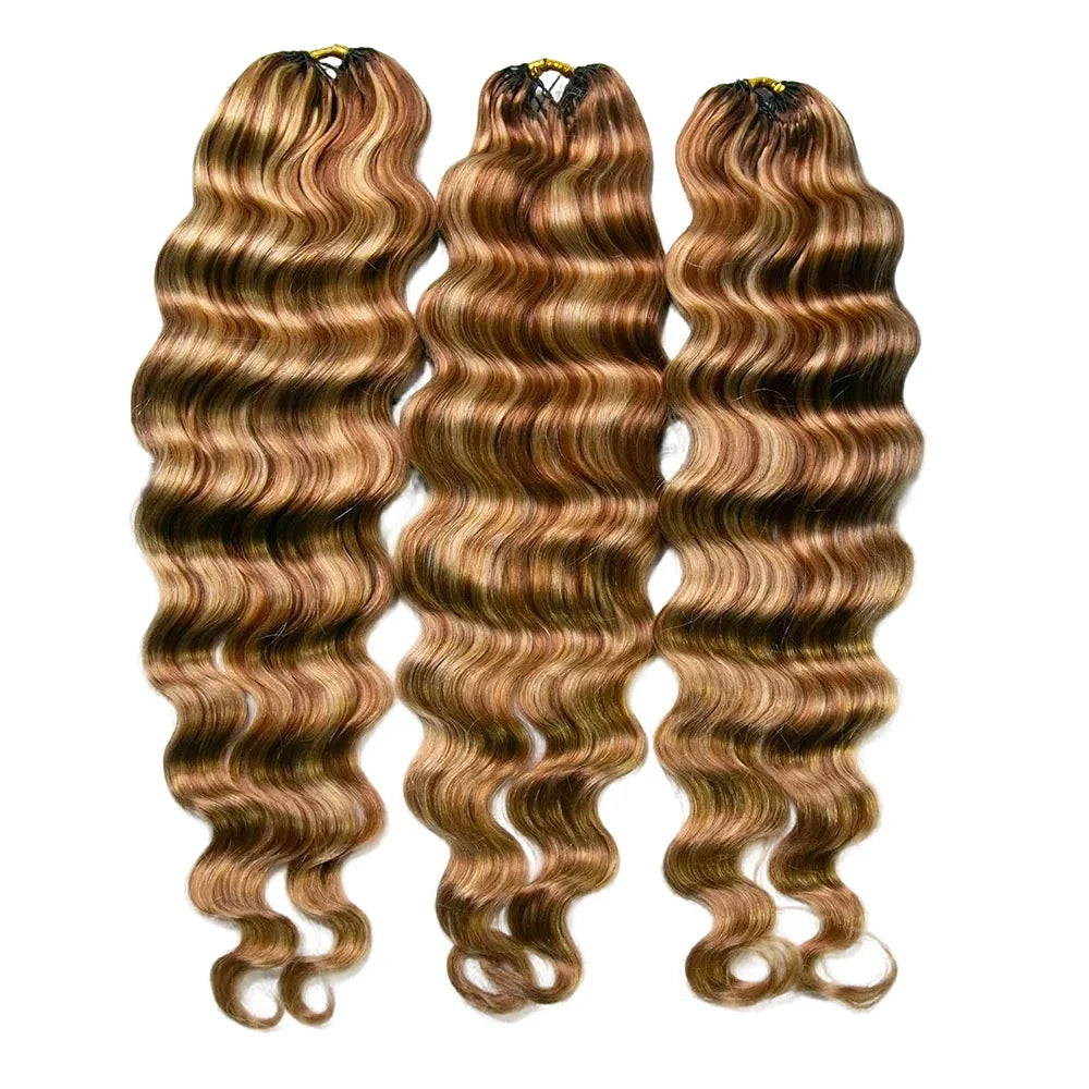 #27/30/613 Mix Color Blend Loose Deep Wave Human Crochet Hair for Miracle Knots