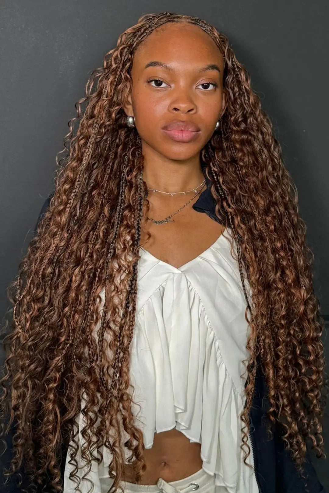 #33 Dark Auburn Brown Bulk Hair For Braiding Deep Wave BU36