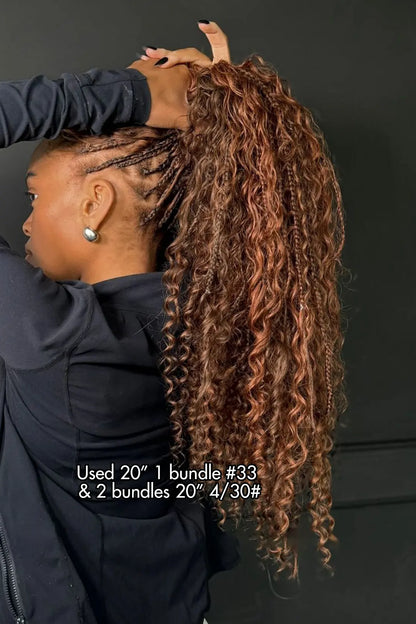 Bulk Hair Piano Color #4/#30 Deep Wave for Braiding BU29