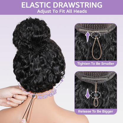 Body Wave Pre Bleached Knots Snug Fit Drawstring 13x4 13x6 HD Lace Front Wear Go Glueless Wig