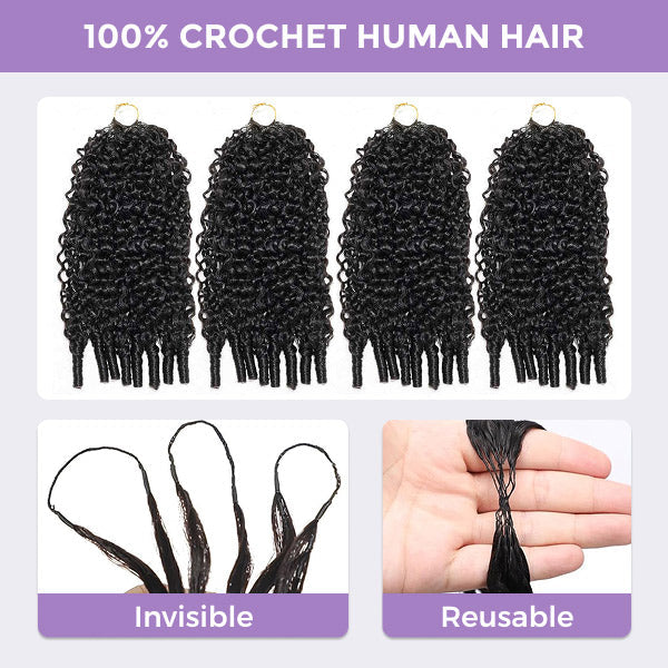 OQ HAIR Premium Burmese Curly Crochet Human Hair Soft Defined Curls Natural Looking For Everyday Glam