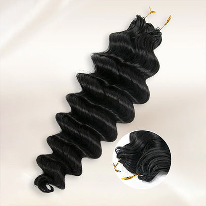 OQ HAIR Pre-Separated Loose Deep Crochet Human Hair Salon-Quality Boho Hair Braids