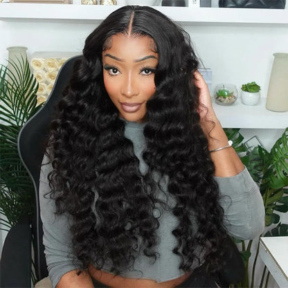 OQ HAIR Pre-Separated Loose Deep Crochet Human Hair Salon-Quality Boho Hair Braids