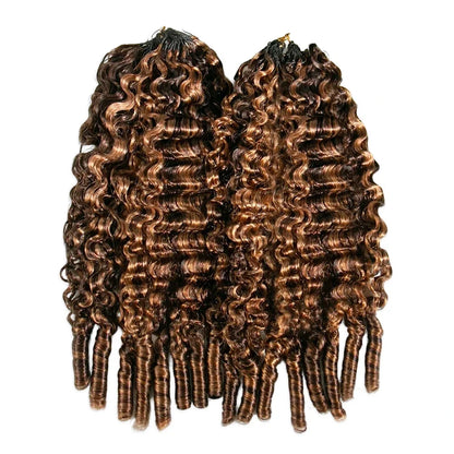 #4/#30 Mix Color Blend Water Curly Crochet Human Hair