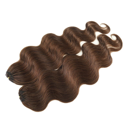 #4 Medium Brown Body Wave Human Crochet Hair