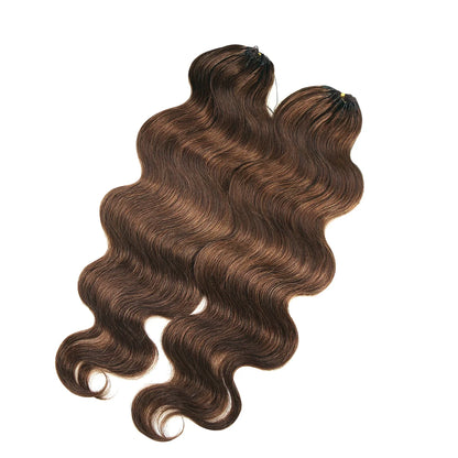 #4 Medium Brown Body Wave Human Crochet Hair