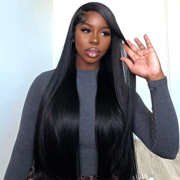 OQHAIR Made of 100% Unprocessed Brazilian Human Virgin Hair Straight Wig 13x4 13x6 Virgin Human Hair Lace Front Wigs Preplucked HD Wigs