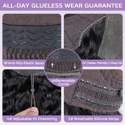 OQ HAIR Milk Chocolate Brown Glueless Burmese Curly Pre-Cut 13x6 Lace Wear Go Wig Adjustable Drawstring For Perfect Fit
