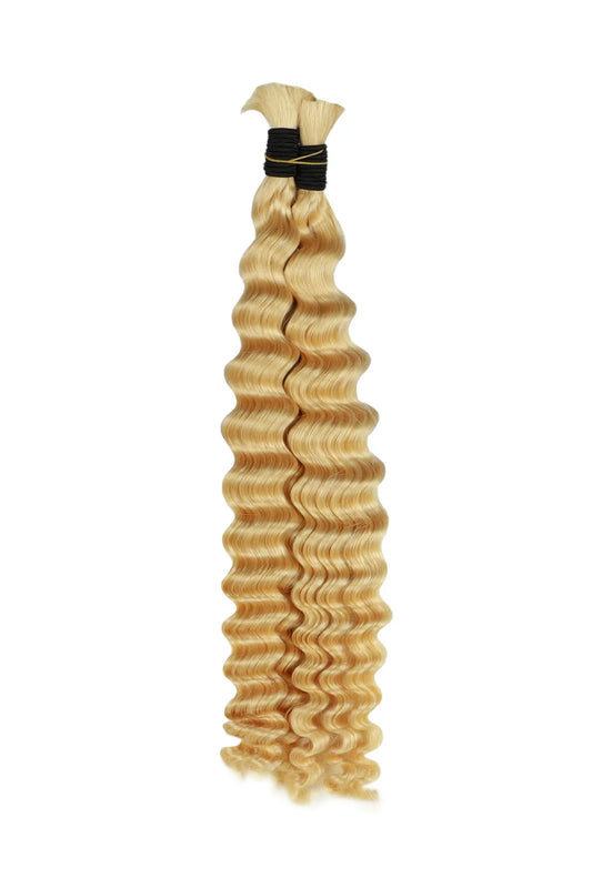 613 Blonde Deep Wave Bulk Human Hair for Braiding BU04