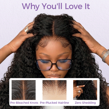 Water Wave Wigs HD Lace Front Wigs Wet And Wavy Brazilian Human Virgin Hair Preplucked Natural Hairline