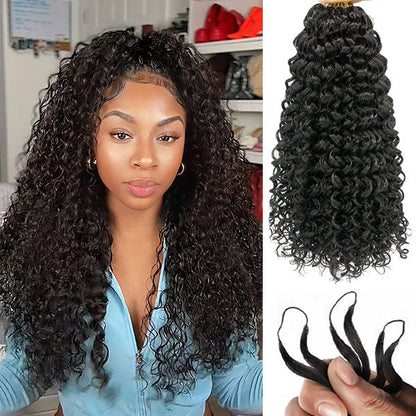 OQ HAIR Lightweight Feather Water Wave Crochet Human Hair Miracle Knots Natural Feel Easy Install