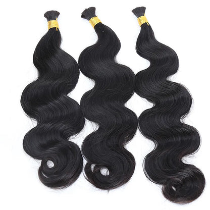 Double Drawn Burmese Body Wave Human Braiding Hair