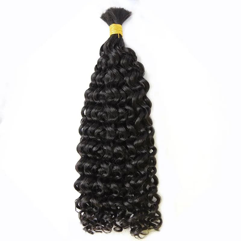 Double Drawn Burmese Spanish Curl Human Braiding Hair