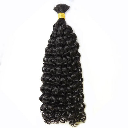Double Drawn Burmese Spanish Curl Human Braiding Hair