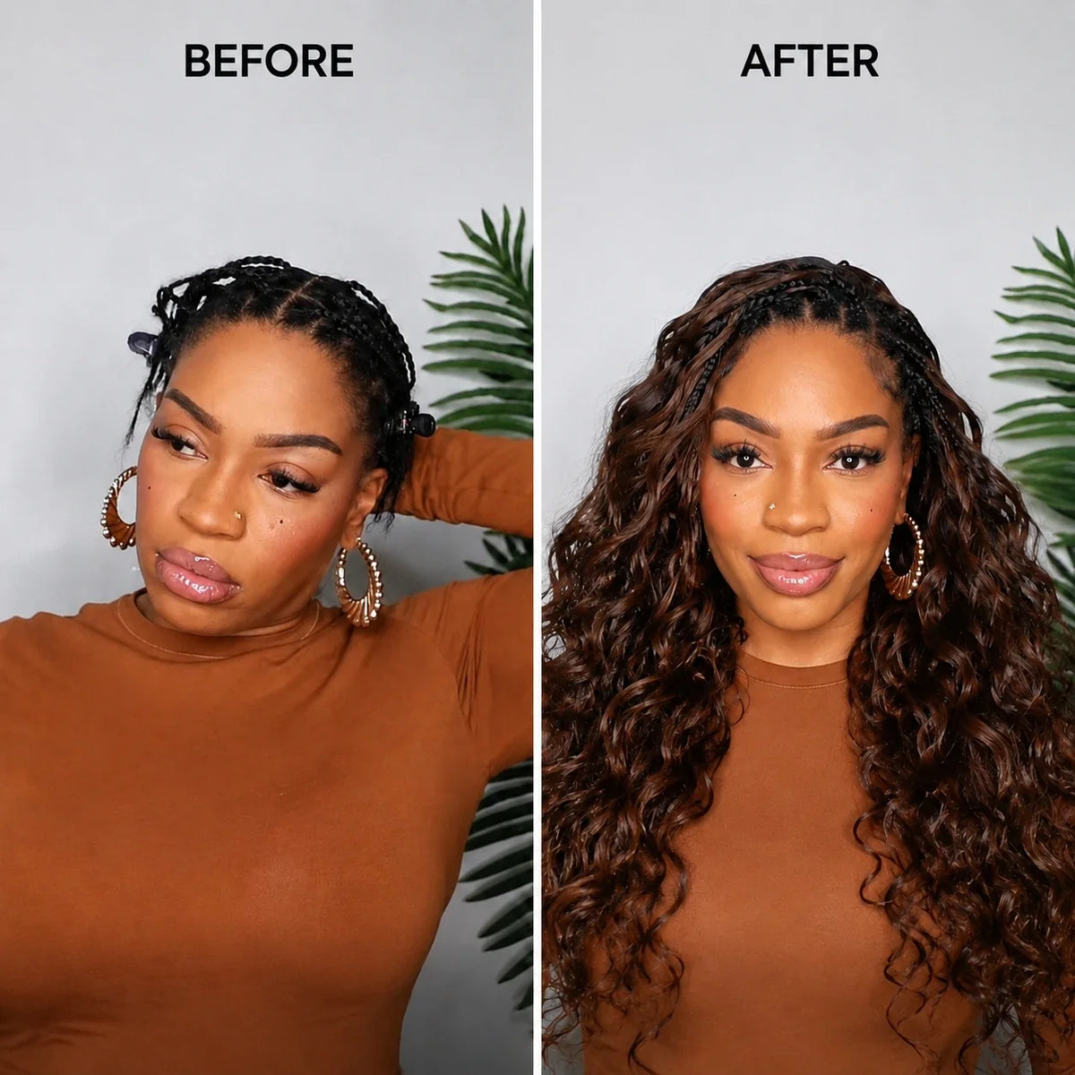 #4 Medium Brown Body Wave Human Crochet Hair