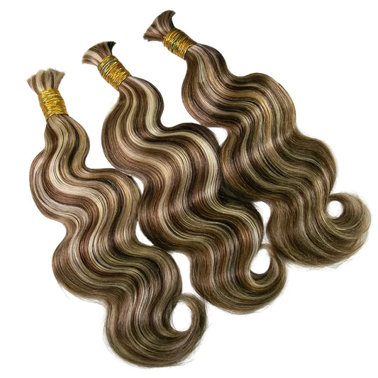 #4/27/30/613 Mix Color Blend Body Wave Human Braiding Hair