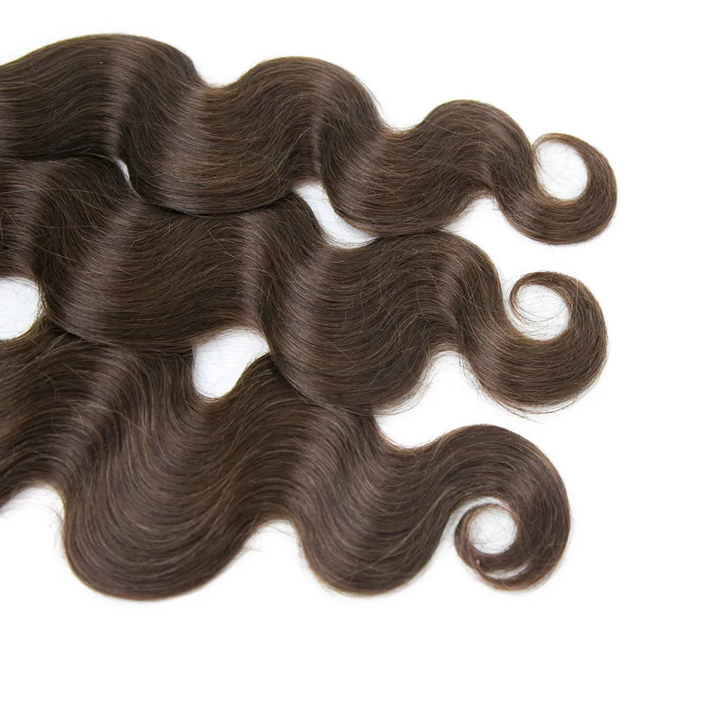 #4 Medium Brown Body Wave Bulk Human Braiding Hair