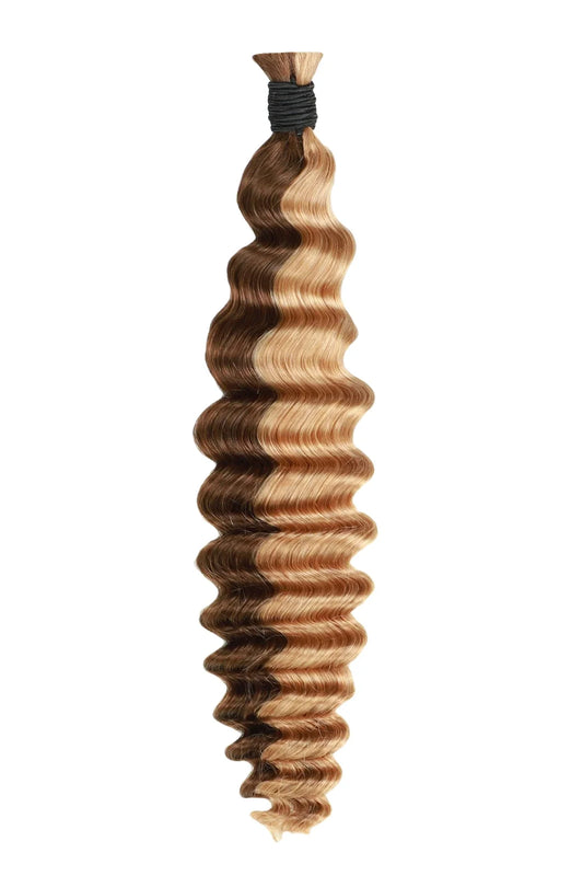 Bulk Hair Piano Color #4/#27 Deep Wave for Braiding BU30