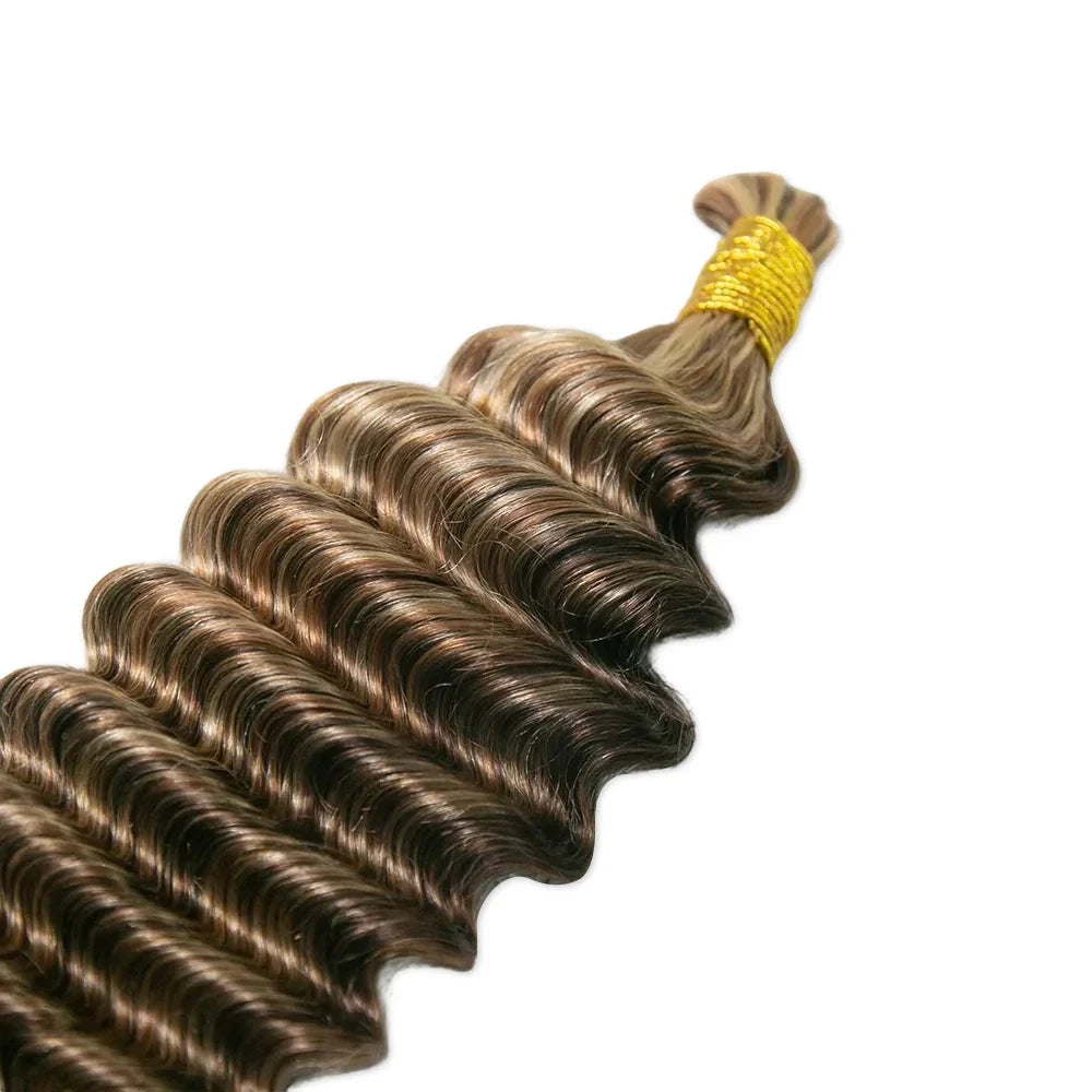 #4/27/30/613 Mix Color Blend Deep Wave Human Braiding Hair