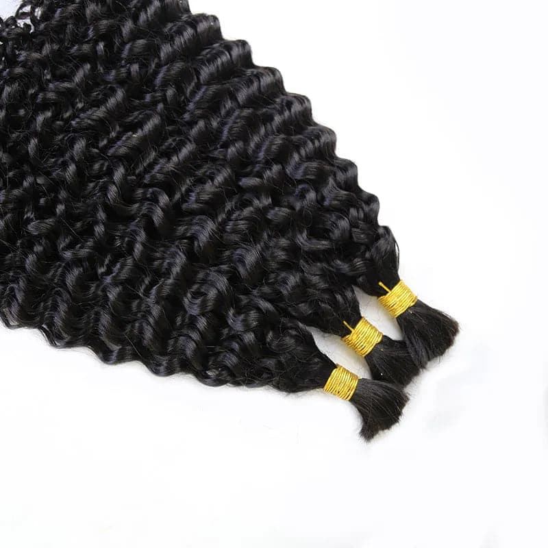 Double Drawn Burmese Spanish Curl Human Braiding Hair