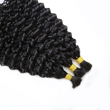 Double Drawn Burmese Spanish Curl Human Braiding Hair