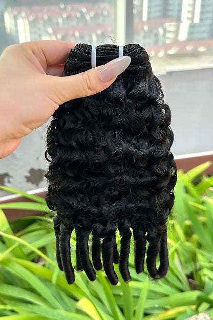 Burmese Curly with Spiral Curls Ends Bundle Cambodia Virgin Hair