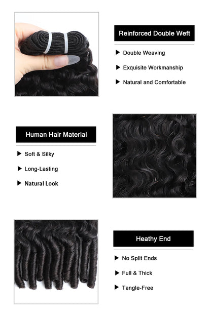 Burmese Curly with Spiral Curls Ends Bundle Cambodia Virgin Hair