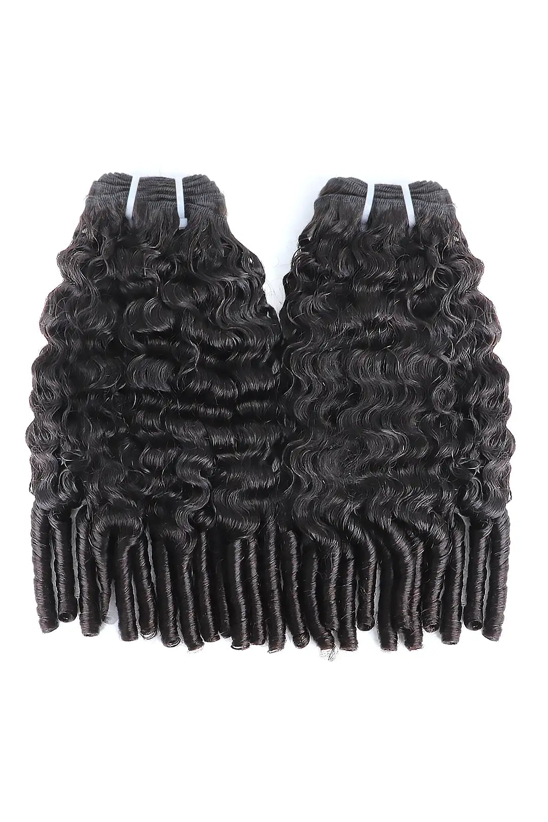Burmese Curly with Spiral Curls Ends Bundle Cambodia Virgin Hair