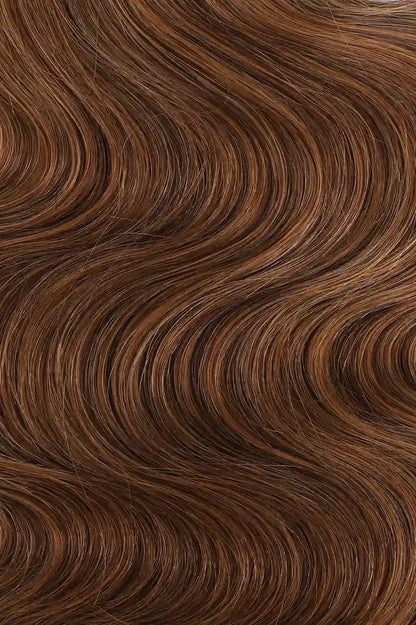 Double Drawn Auburn Brown Body Wave Bulk Hair BU60