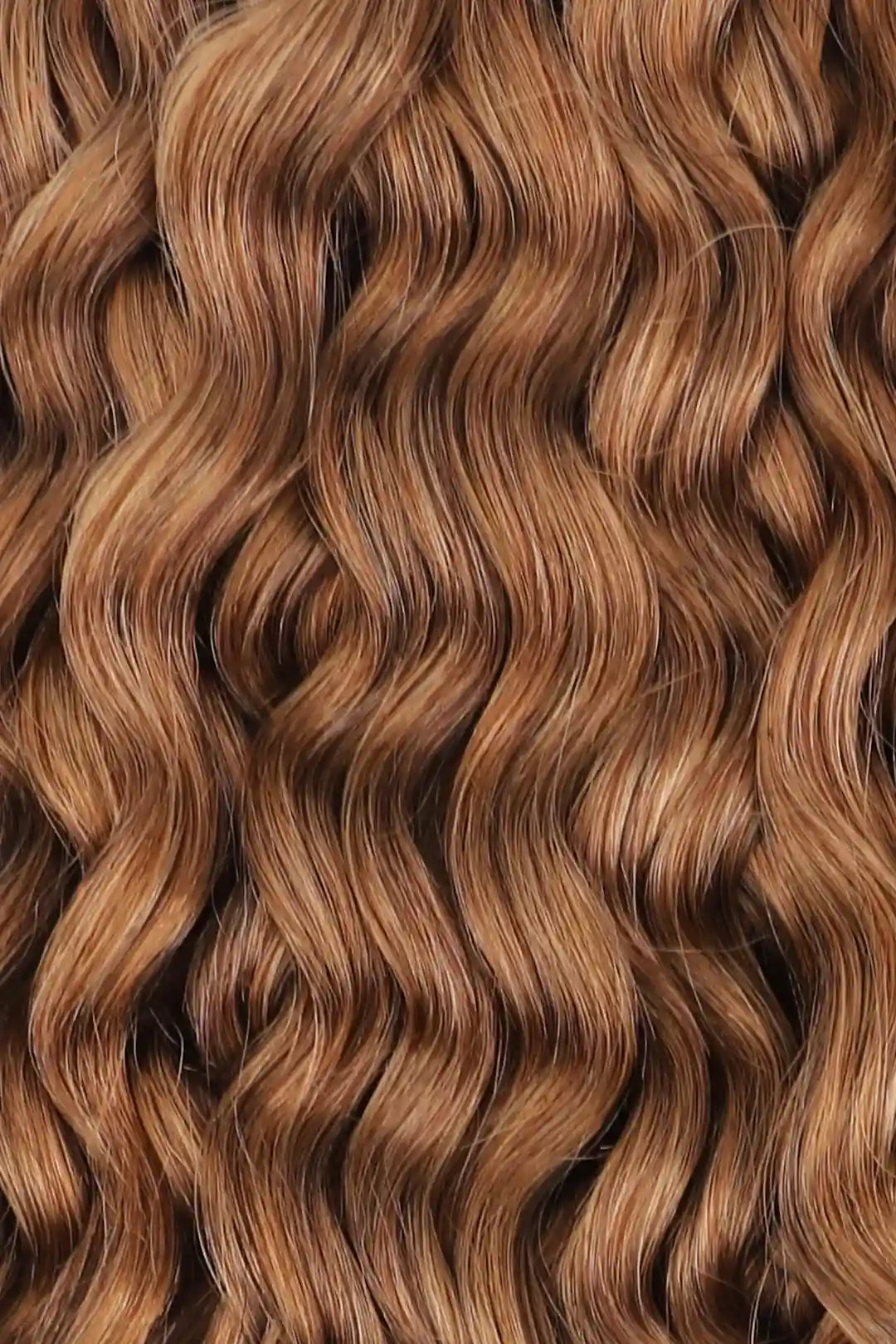 Double Drawn Light Auburn #30a Color Water Wave Bulk Hair BU44