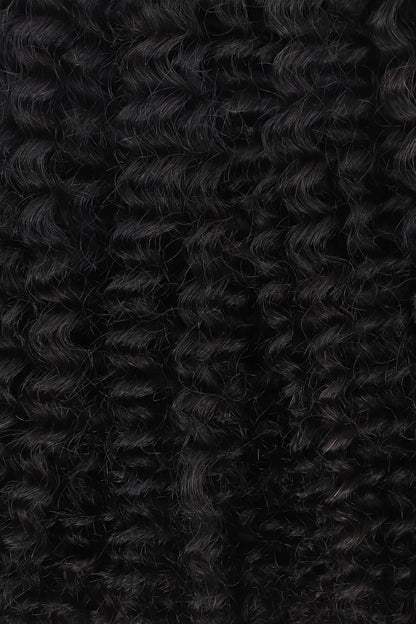 Kinky Curly Bulk Human Hair for Braiding Natural Black BU11