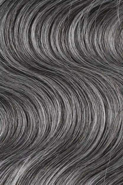 Salt and Pepper Bulk Hair Body Wave for Braiding 70% Gray BU75