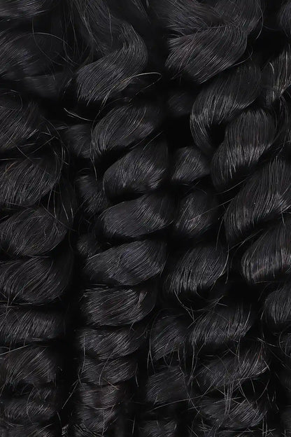Twist Curly Bulk Human Hair for Braiding  Natural Black BU26