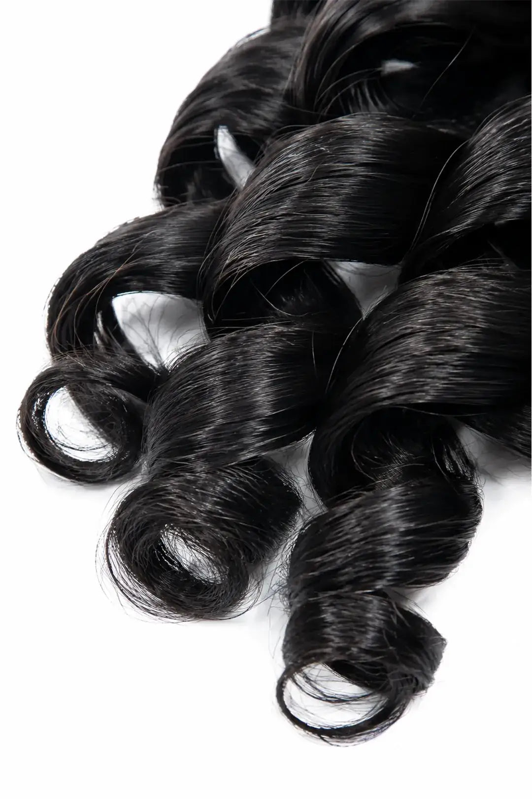Double Drawn Feather Crochet Hair Extension French Curl Human Hair
