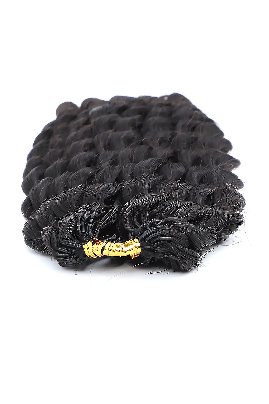 Double Drawn Burmese Curly with Spiral Ends Feather Crochet Hair FE33