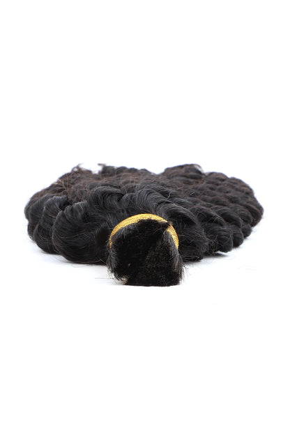 Double Drawn Burmese Curly Bulk Human Hair For Braiding BU49
