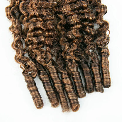 #4/#30 Mix Color Blend Water Curly Crochet Human Hair