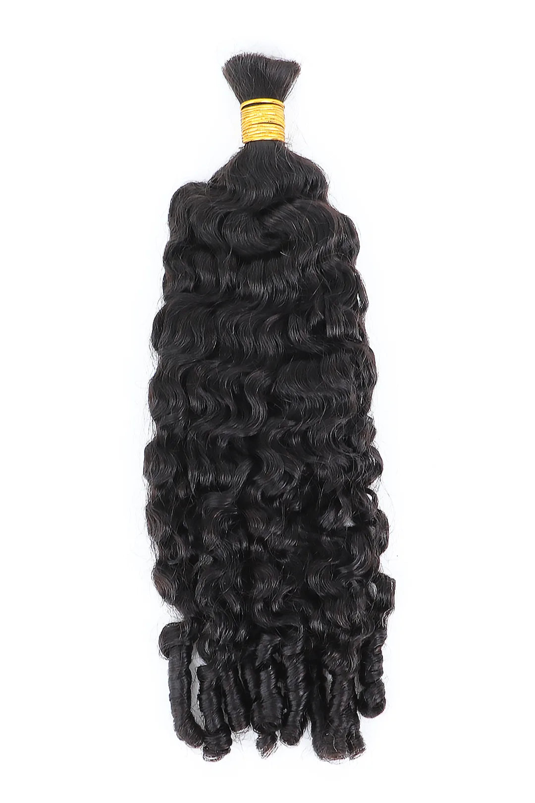 Double Drawn Burmese Curly with Spiral Curls Ends Bulk Hair