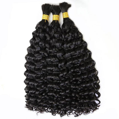 Double Drawn Burmese Spanish Curl Human Braiding Hair
