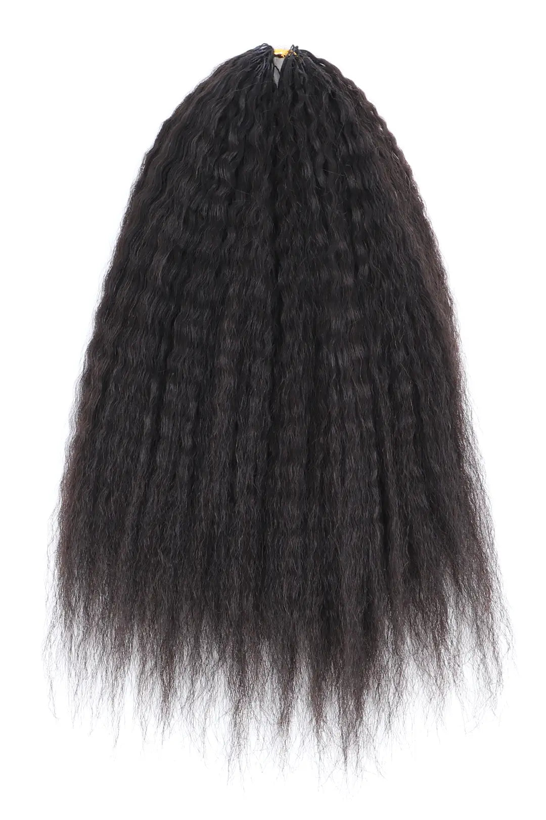 Double Drawn Feather Crochet Hair Kinky Straight Human Hair FE29