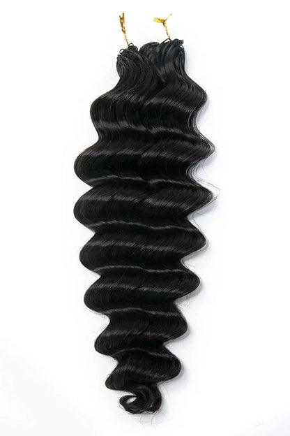 Double Drawn Feather Crochet Hair Loose Deep Wave Human Hair FE25