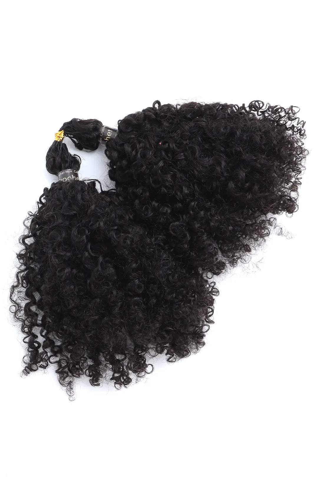 Double Drawn Feather Crochet Hair Tight Curly Human Hair FE24